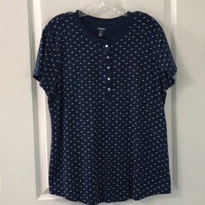 Chaps Navy Blue Button Shirt